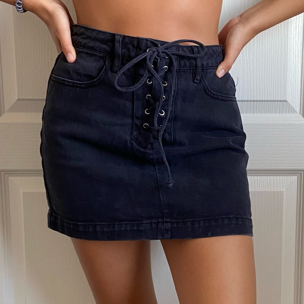 nwot pacsun kendall & kylie black denim skirt